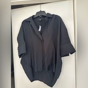Banana Republic pullover high low  Black Blouse XS